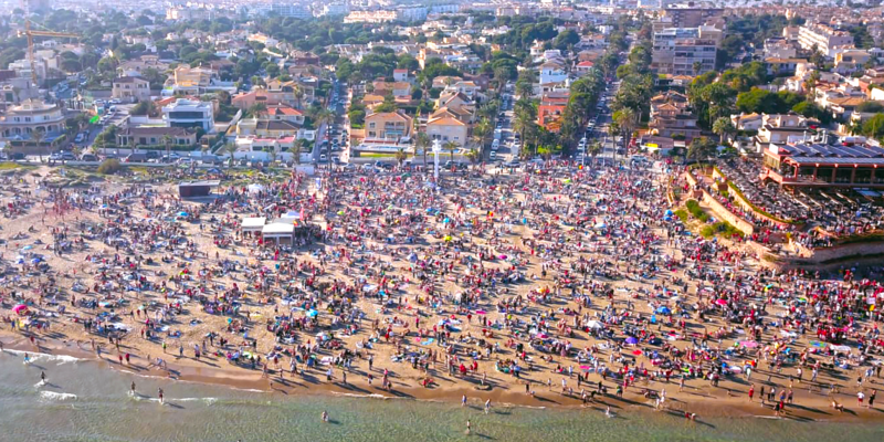 Christmas Day on the beach...